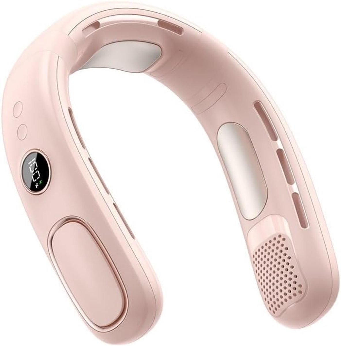 Handsfree bladloze nekventilator - 360° koeling - Lichtgewicht langdurig gebruik - Roze