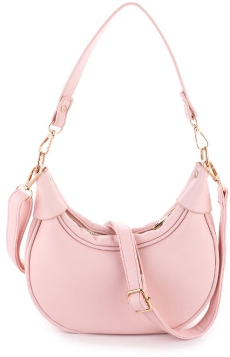 Bijoutheek Tas Schoudertas Halve Maan Pink