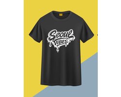 Seoul Vibes T-Shirt Maat L - Korea Streetwear Unisex Shirt | K-Pop & K-Drama Geïnspireerd