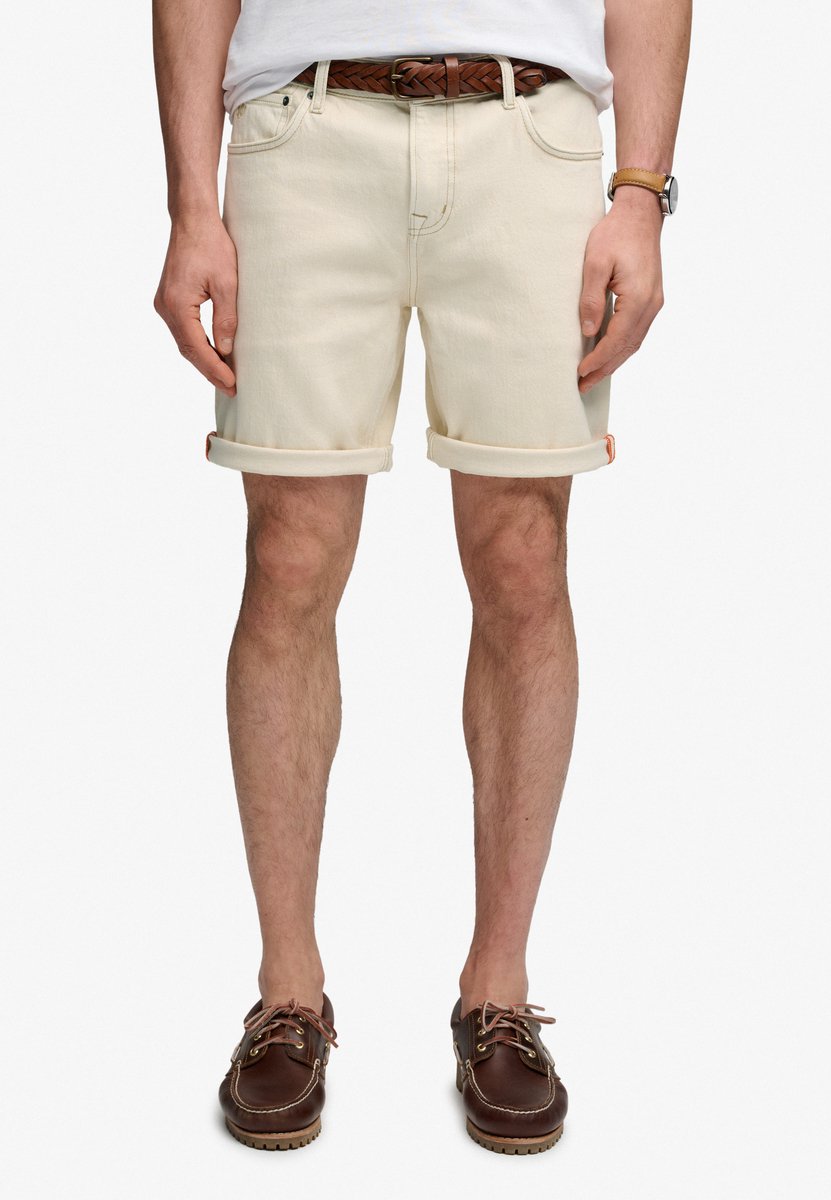 Superdry Vintage Straight Shorts Heren Jeans shorts Natural