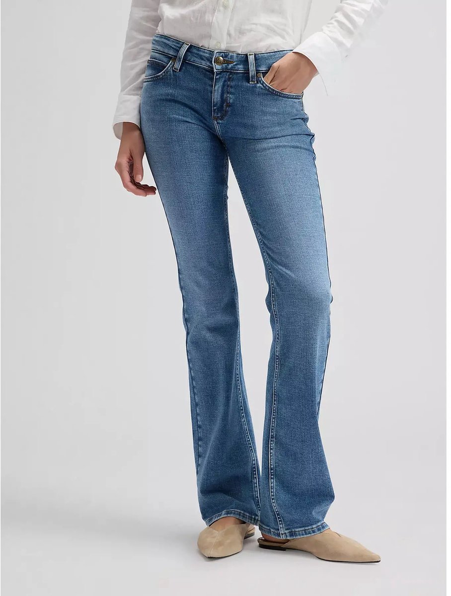 Vrouwen wide leg jeans Lee Jessica Blauw