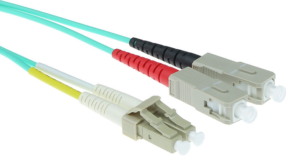 ACT RL8622 Glasvezel Patchkabel Duplex LSZH - LC/SC 50/125µm OM3 - 22 meter