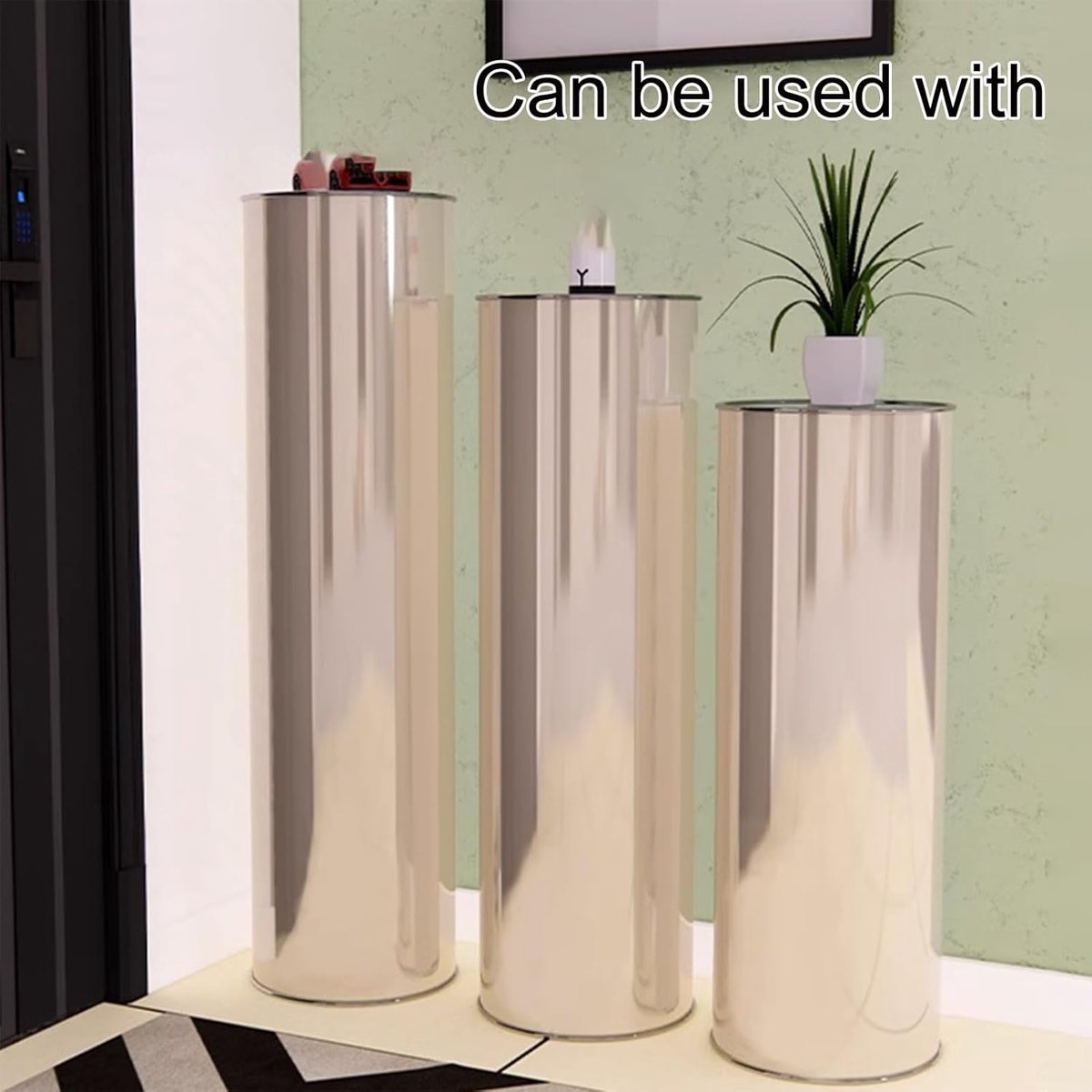 Schoenenkast Draaibaar 360° – House&Garden Roterend Schoenenrek Vrijstaand Metaal – Verticale Schoenenopberger voor Kleine Ruimtes – Moderne Schoenentoren met 360 Graden Rotatie – Zilver Wit