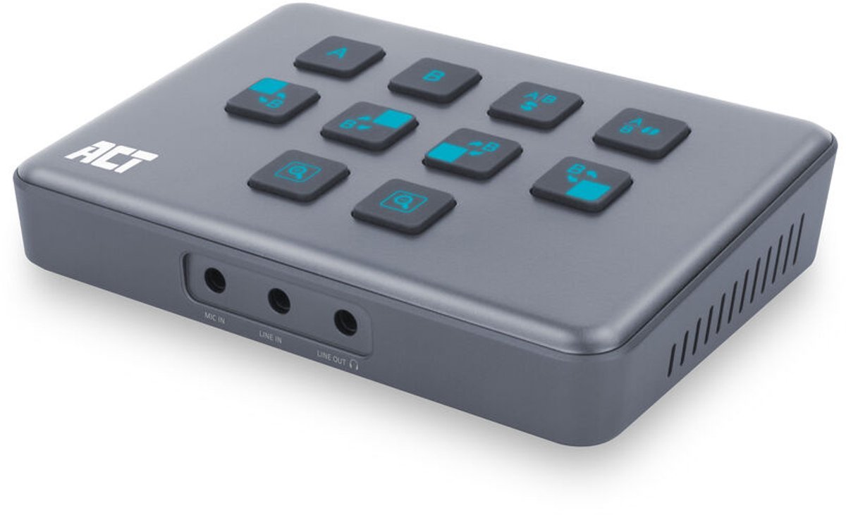 Image of ACT Dual HDMI input USB-C Video Switcher, capturen en live streamen