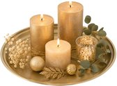 Home & Styling Onderbord / kaarsenbord - goud - metaal - 40 cm - decoratie dienblad