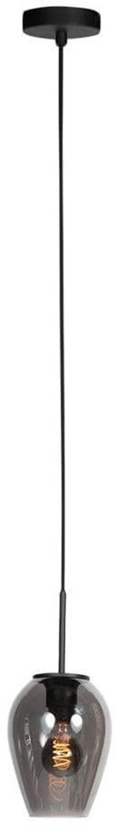Hanglamp Drovia 4290ZW, hoogteverstelbaar, met smoke glas, compact design, modern, metal en glas, Mexlite