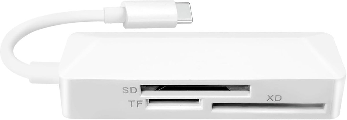 Universele 3-in-1 SD/TF kaartlezer – USB C, voor laptop en tablet