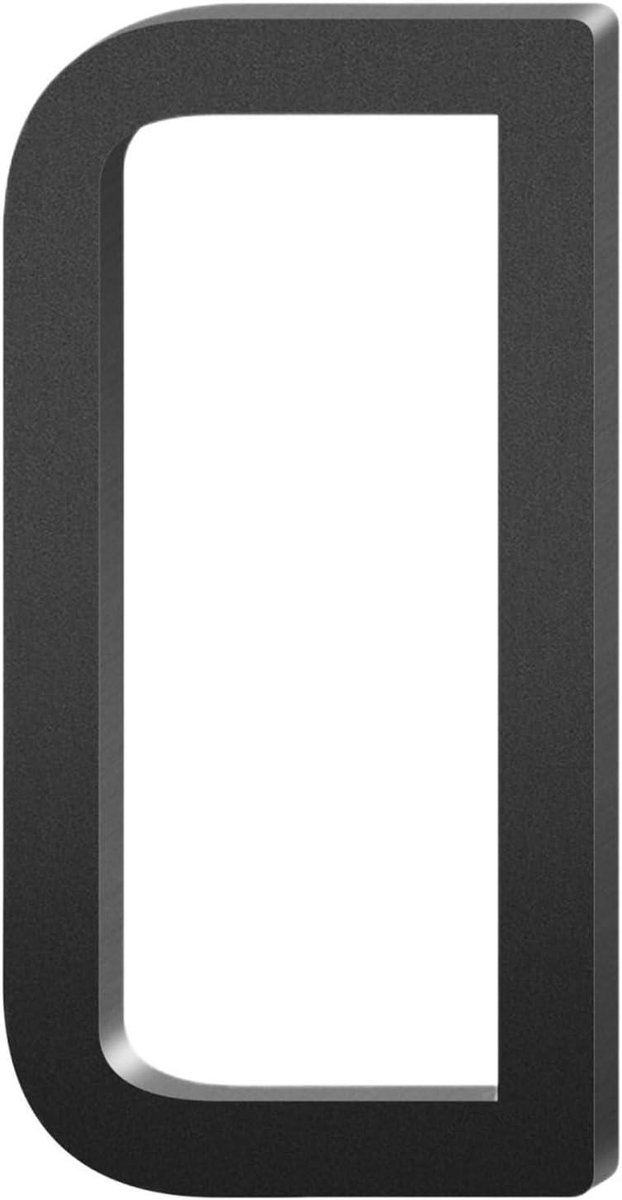 Huisnummer Letter - Adresbord Modern - Huis Identificatie - Drijvend Effect - 10 Inch - Zwart