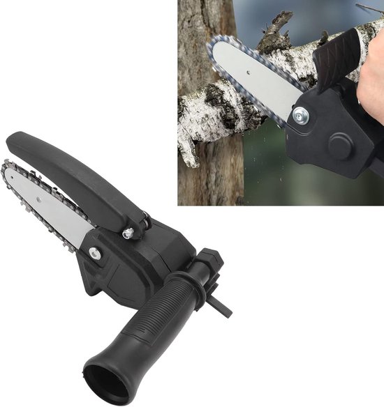 Mini Chainsaw Cordless, Small Electric Saw, Electric Hacksaw, Hand Drill to Chainsaw Converter Portable Mini Electric Saw Adapter Set with Handle and Chain van MINI — afbeelding 5