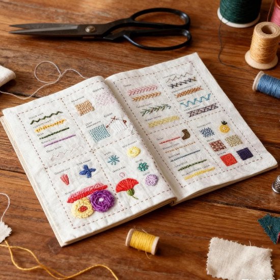 Borduursteken Boek - Handwerkbenodigdheden Toolkit - Hobby Creatief Leren - Knoopvrije Organizer - 20 x 12.5 x 5 cm — afbeelding 2