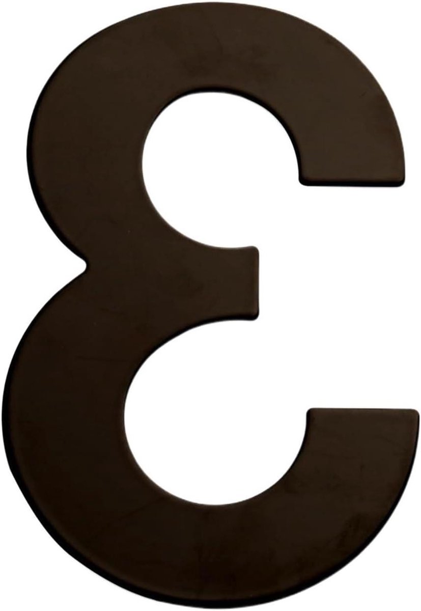 Huisnummer Zwart - Adresbord Metaal - Deur Herkenning - Roestvrij Staal - 30 Cm - Zwart