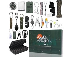 Christmas Countdown Calendar,24 Days Survival Gear - Advent Calendar Survival Packs For Men | suitable for Family Teen Adult Outdoor Camping Adventure