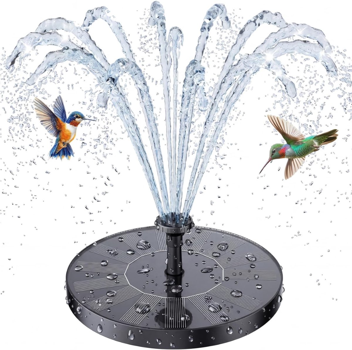 HEZIVO® Fontein op Zonne energie - Solar Fontein Vijver - Drijvende Vijverpomp