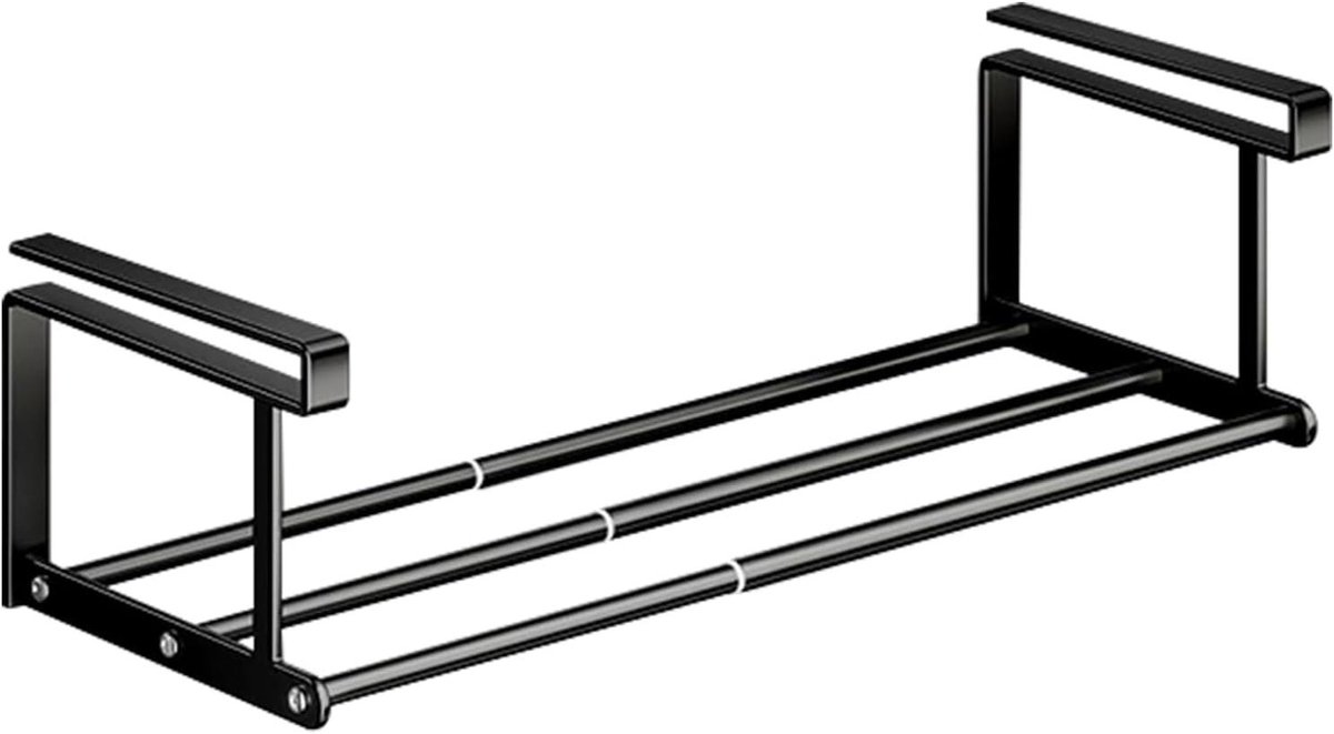 Opbergrek - Kast Organizer - Ruimte Maximaliseren - Verstelbaar Ontwerp - 30-50 cm - Zwart