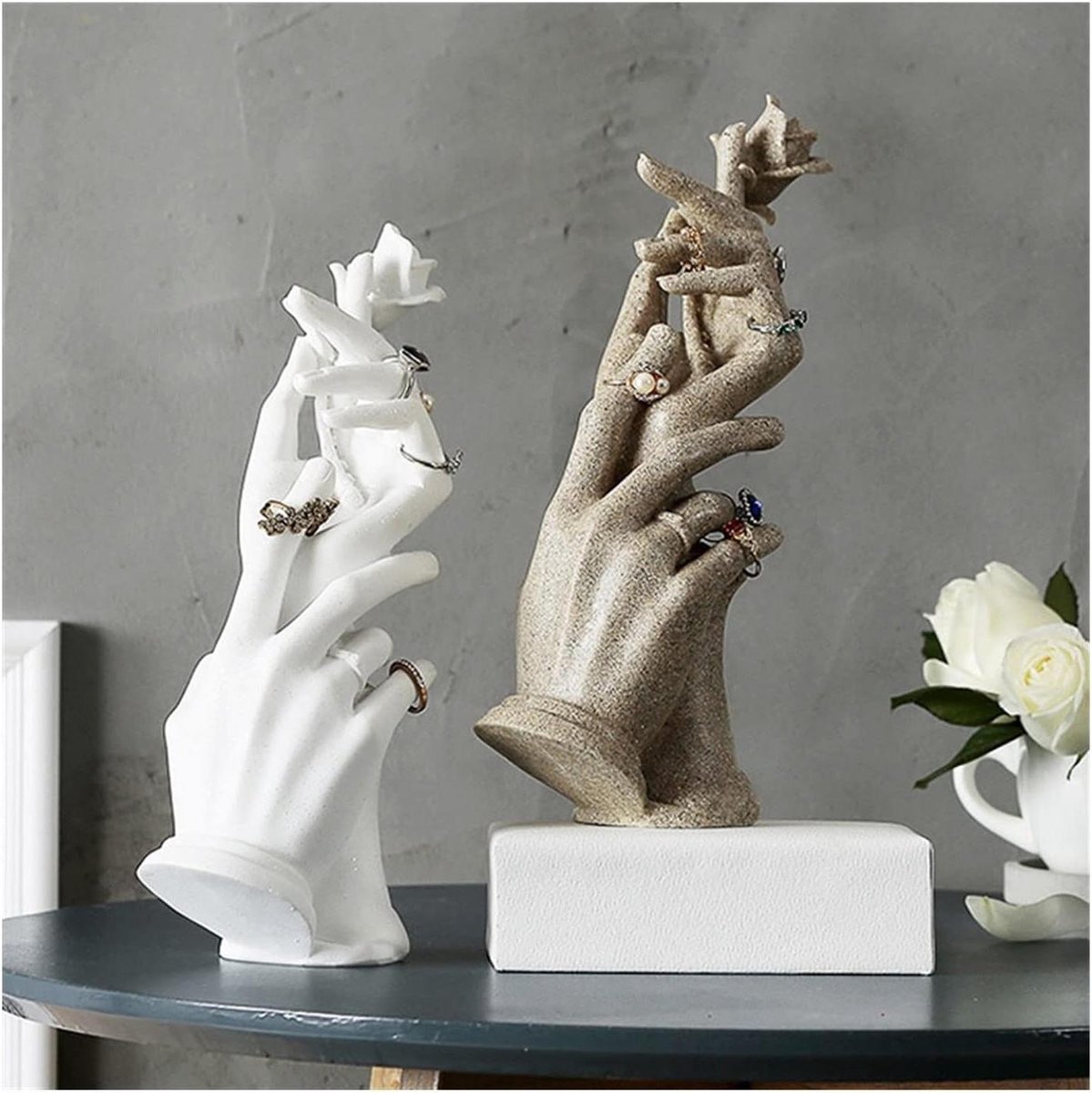Sieraden Display - Hanger Standaard - Winkel Presentatie - Uniek Portret Ontwerp - 1 Stuk - Resin
