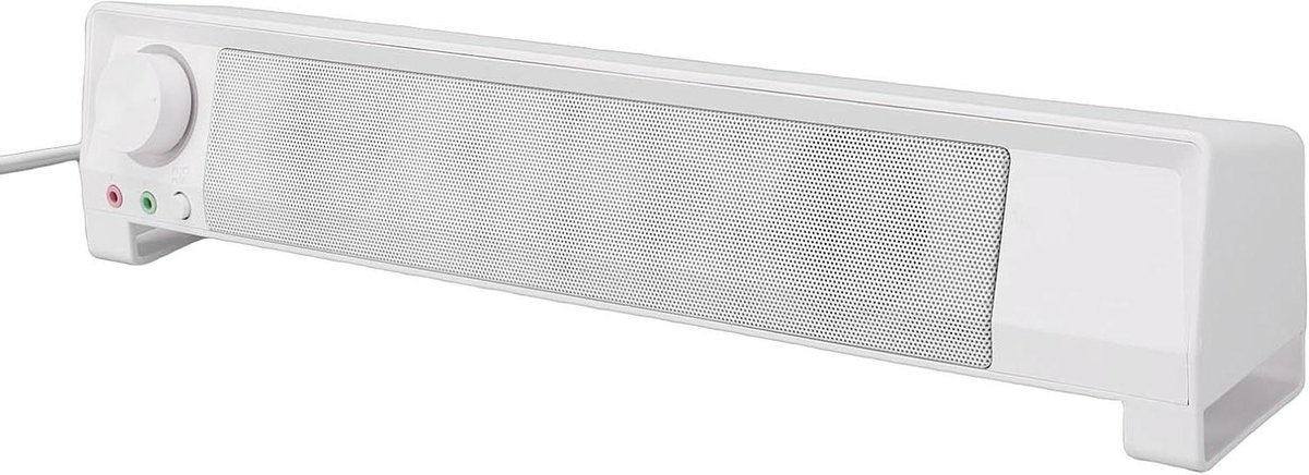 Computerluidspreker - Mini Soundbar - Gaming en Kantoor - Ingebouwde Microfoon - 380 x 80 x 70 mm - Zwart