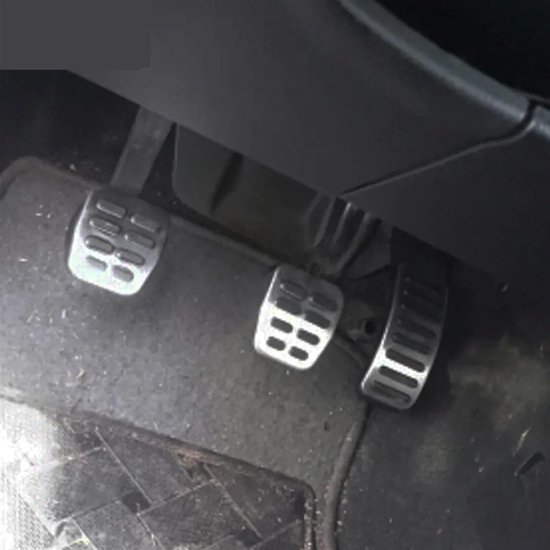 Pedaalhoezen Auto - Gas Rem Pedalen - Verbeteren Rijervaring - Antislip Ontwerp - 3 Stuks - Zilver — afbeelding 2