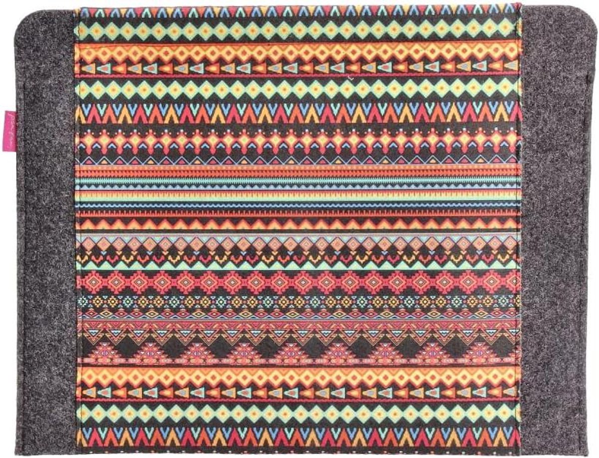 Laptop Sleeve - Notebookhoes Vilt - Apparaat Beschermen - Magneetsluiting - 11 inch - Aztec