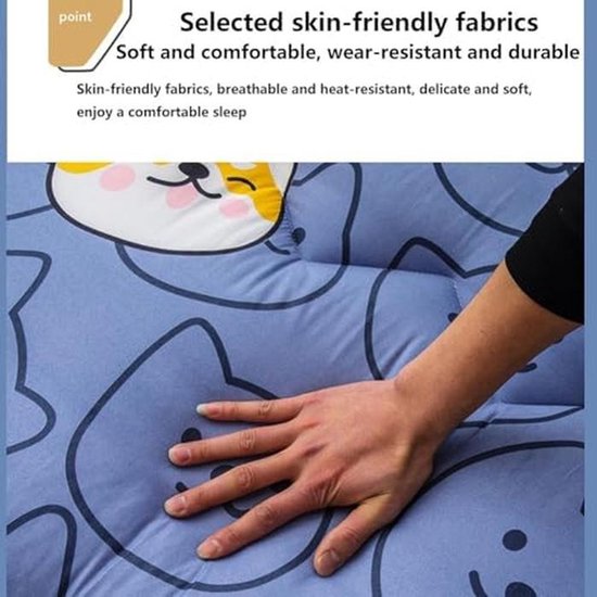 Japanse Futon Matras - Opvouwbaar Kampeerbed - Comfortabel Slapen - Ergonomische Ondersteuning - 80x190cm - Bruin — afbeelding 5