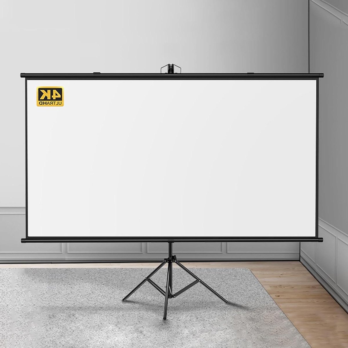 Projectiescherm met Statief - Mobiel Filmscherm - Thuisbioscoop Creëren - Anti-rimpel Glasvezel - 60-72 inch - Wit