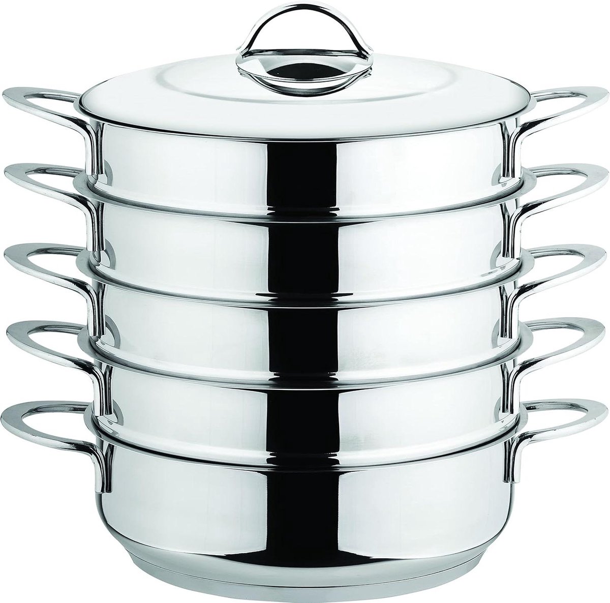 Stoompan Set - Mantowarka Pan - Gezond Koken - Inductie Bodem - 24 cm - Zilver