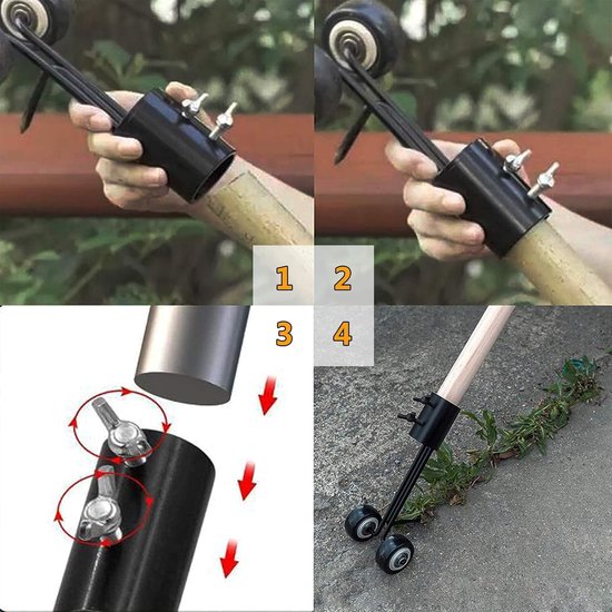 Onkruidverwijderaar Lange Steel - Onkruidtrekker Terras Opritten - Onkruid Verwijderen - Verstelbare Telescoopsteel - 56-95 cm - Staal — afbeelding 5