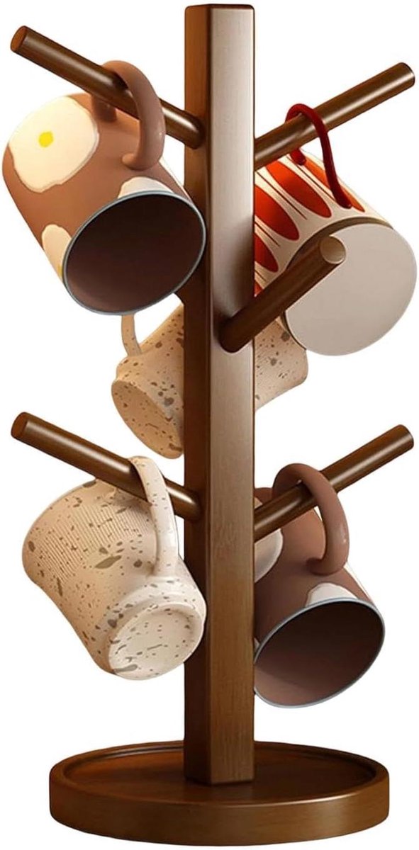 Mokhouder - Beker Organizer - Keuken Opbergen - Boomvormig Ontwerp - 28 x 15 x 5 cm - Bruin