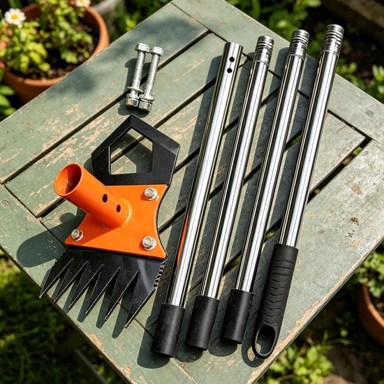 Gazonverwijderaar - Onkruid hark - Gazon onderhoud - Verstelbare steel - 155 cm - Niet gespecificeerd — afbeelding 3
