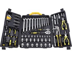 Gereedschapskoffer Set - Reparatiegereedschapset Auto - Auto Onderhoud - 110 Delig Uitgebreid - 46.5x40.5x17.5cm - One Color