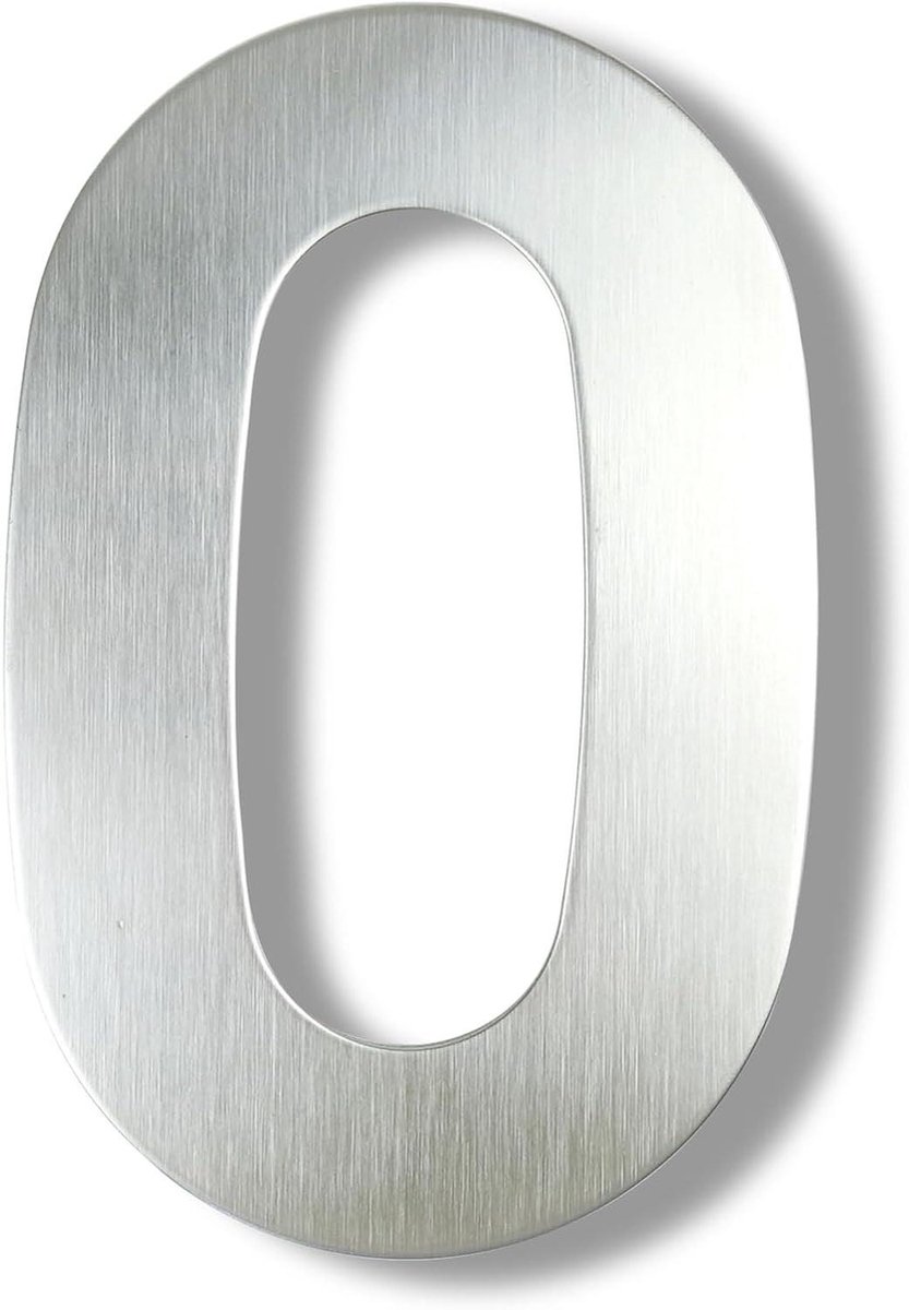 Huisnummer - Adresbord Nummer - Adres Zichtbaarheid - Vetgedrukte Lettertypen - 30cm - Zilver