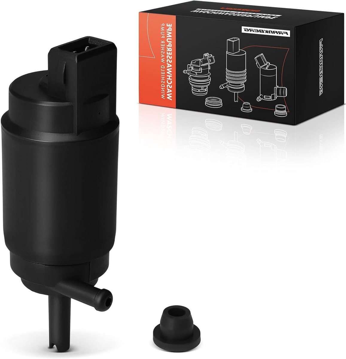 Pomp Vervanging - Ruitensproeier Pomp - Auto Onderhoud - Directe Pasvorm - 12 x 8 x 6 cm - Zwart