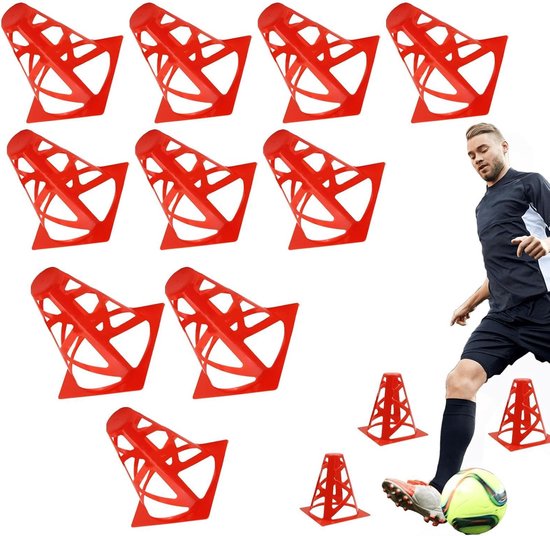 Trainingskegels Set - Markeer Kegels - Sport Training - Duurzaam PE Materiaal - 10 Stuks - Meerkleurig — afbeelding 5