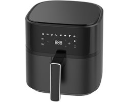 AIMASON 6.5L XL Airfryer 625A - Kompakt Heteluchtfriteuse met Metalen Binnenmand - 1700W Rapid Air-technologie - Zwart - 8 programma’s en touchscreen - Eenvoudig schoon te maken