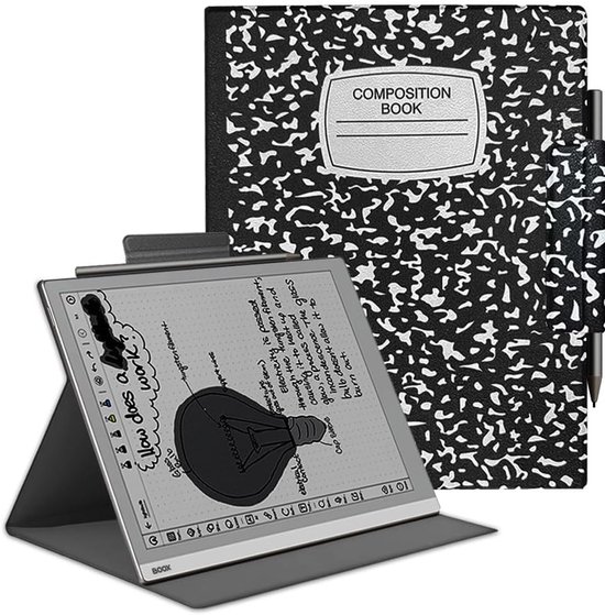 Tablethoes - Beschermhoes E-reader - E-reader Beschermen - Magnetische Penhouder - 10.3 inch - Donkergroen — afbeelding 5