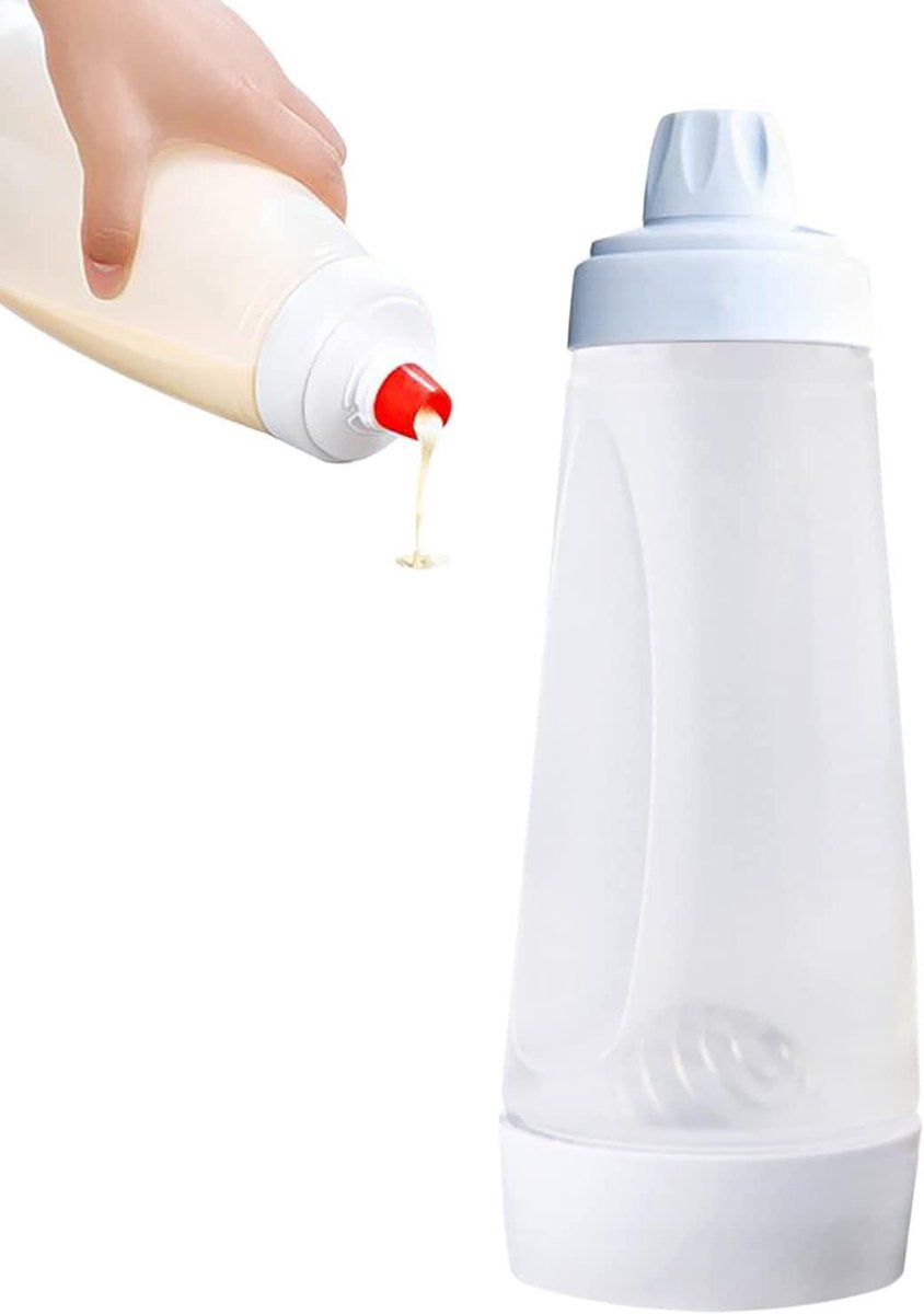 Beslagdispenser - Beslagmixer Beslagfles - Pannenkoeken Bakken - Zelfnivellerend - 1000 ml - Wit
