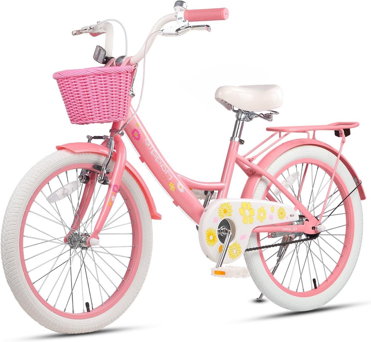 Kinderfiets Prinses - Meisjesfiets Wegfiets - Leren Fietsen - Lage Instap - 20 inch - Paars