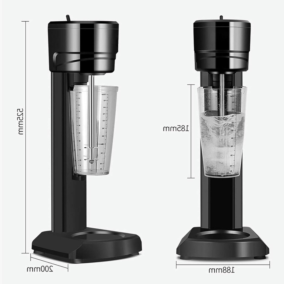 Elektrische Milkshake Machine Volautomatische Mixer Dranken Mixen Drie Snelheidsaanpassing 1000 ml beker Zilver