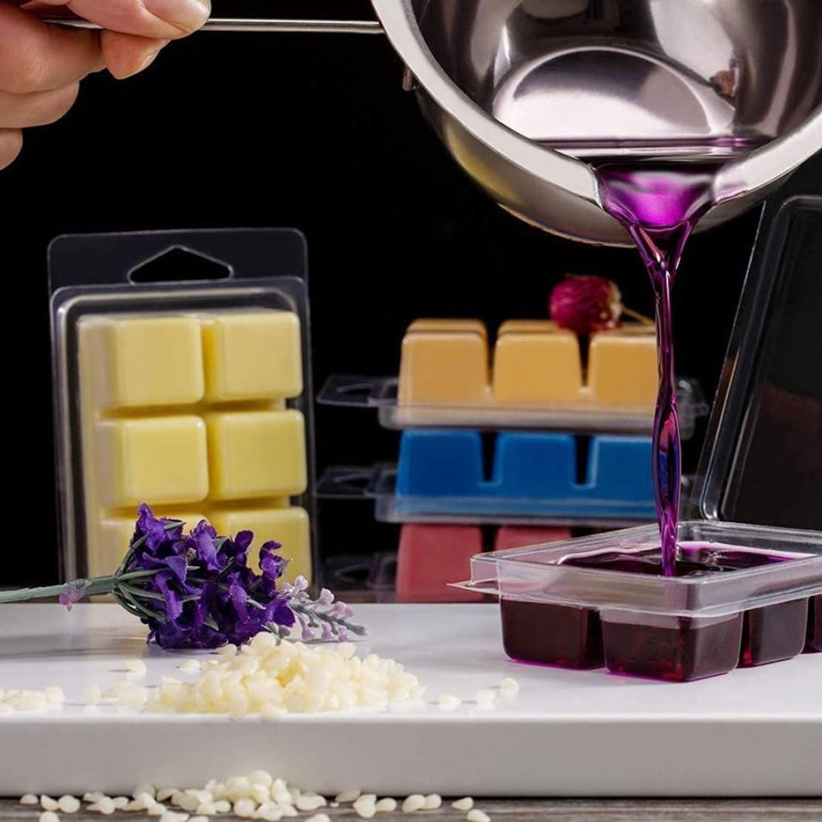 Wax Melt Mallen - Zeep Smeltdozen - DIY Kaarsen Maken - 6 Holtes per Mal - 20 Stuks - Stijl3