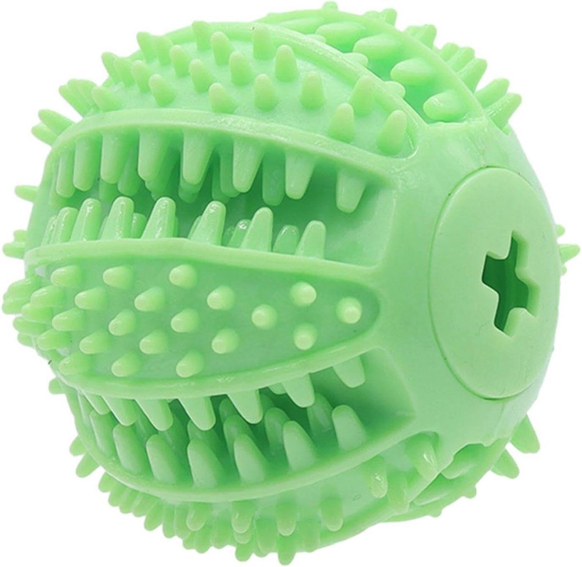 Hondensnackbal - Traktatiebal Hond - Interactief Spelen - Uniek Lekkend Ontwerp - 6.7 cm - Groen
