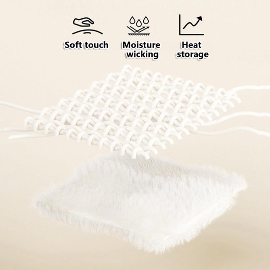 Roll Up Futon Matras - Gastenbed Opvouwbaar Reismatras - Comfortabel Slapen - Dikke Ademende Stof - 150*200cm - Wit — afbeelding 4