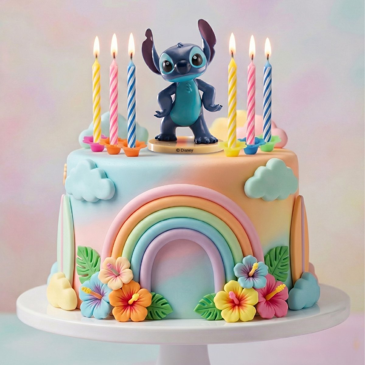 Dekora Stitch Cake Topper & Candles pk/10