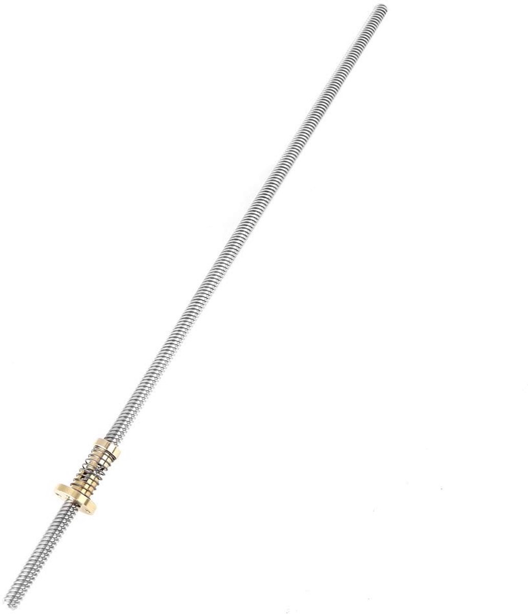 Dailygoody - T8 Draadstang - Trapeziumvormige Loodschroef - Anti-speling Veerbelaste Moer - 400mm - 3D-printeraccessoires - Voor 3D-printers
