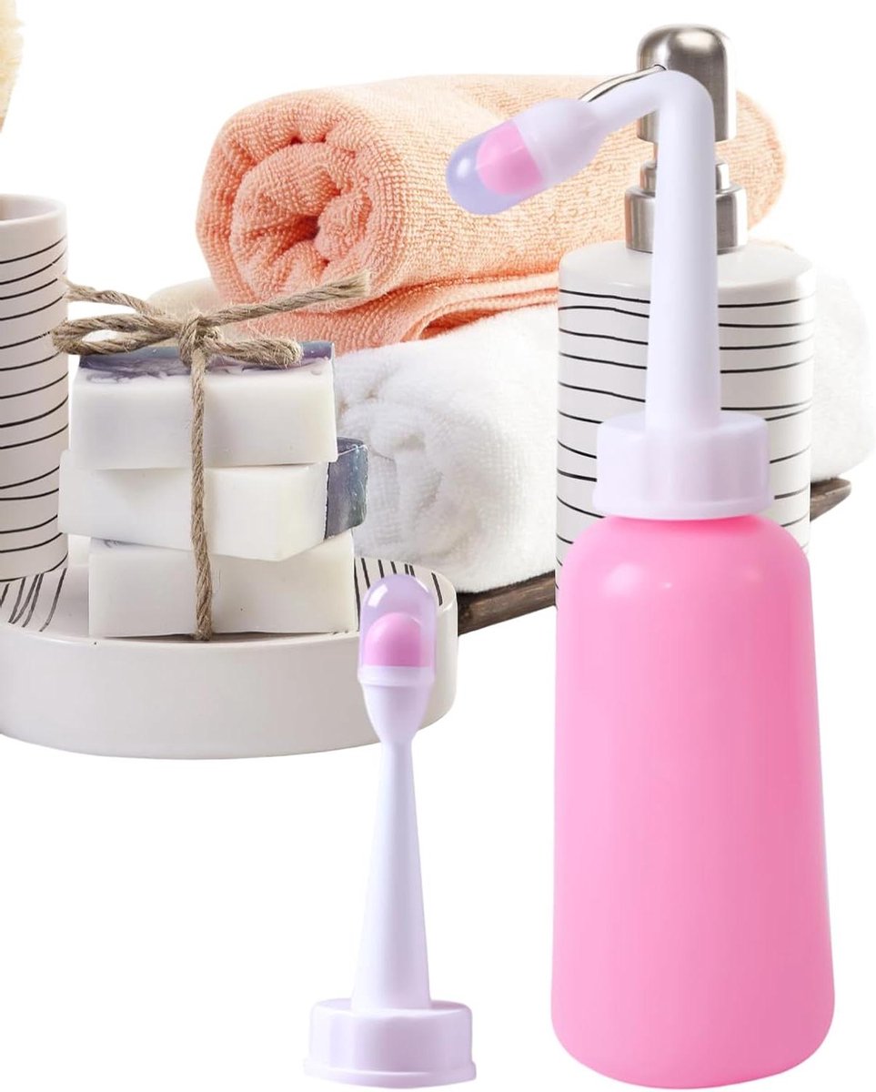 Draagbare Bidet Sprayer - Reisbidet Toiletspuit - Persoonlijke Hygiëne - Hittebestendig Ontwerp - 17x7 cm - Wit