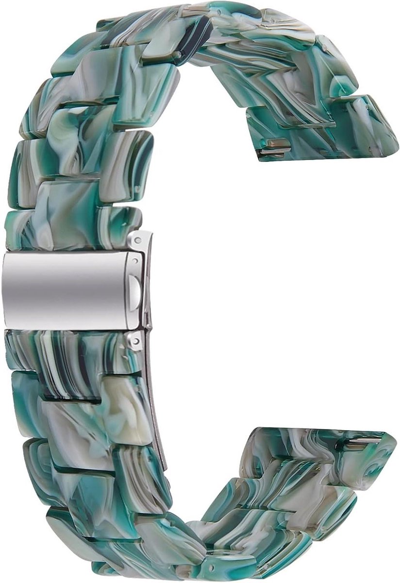 Hars Horlogeband - Smartwatch Band - Dagelijks Gebruik - Roestvrijstalen Sluiting - 20mm - Agate
