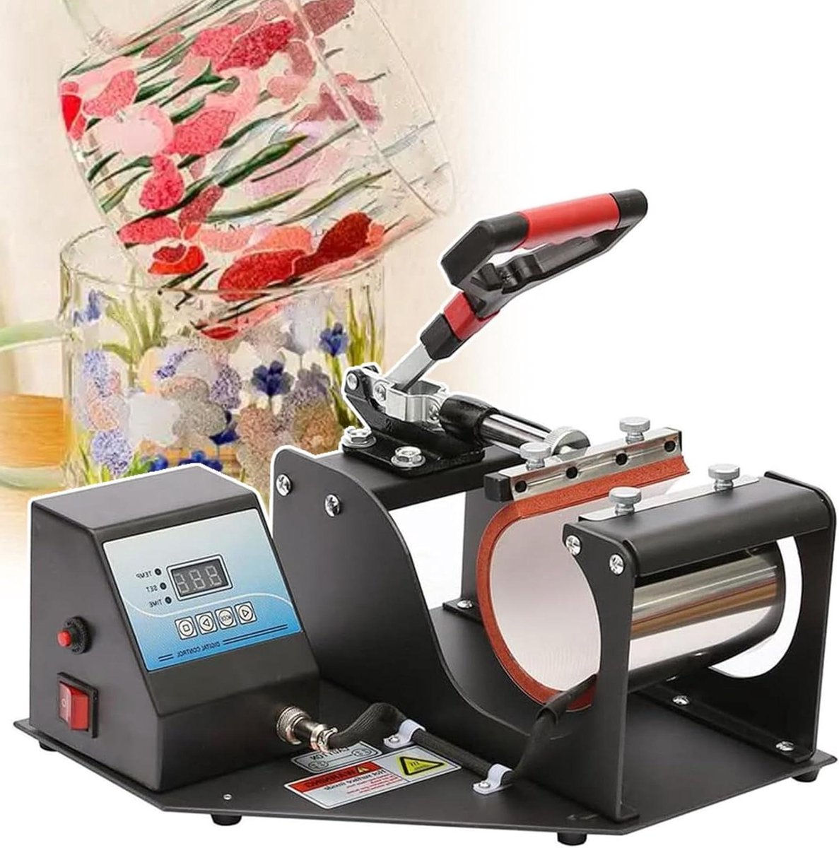 Mokken Persmachine - Hittepers Mokken - Bedrukken Mokken - Touchscreen Bediening - 11oz - Zwart