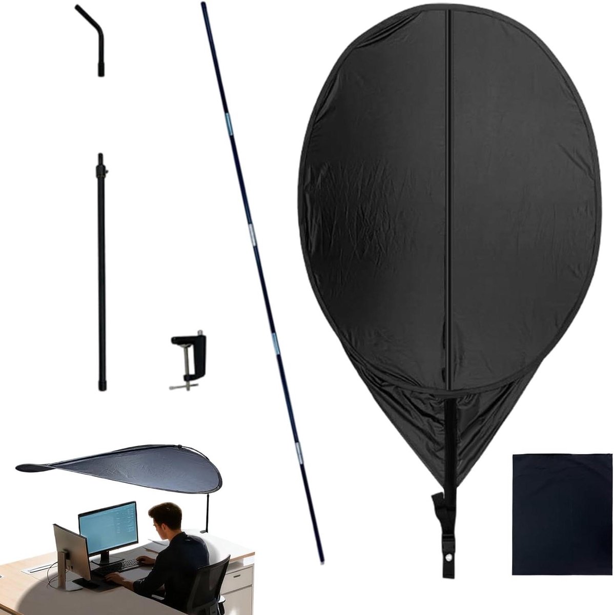 Lichtschild voor Cabine - Monitor Afdekking Anti-verblinding - Focus Verbeteren - Matte Anti-glare Coating
