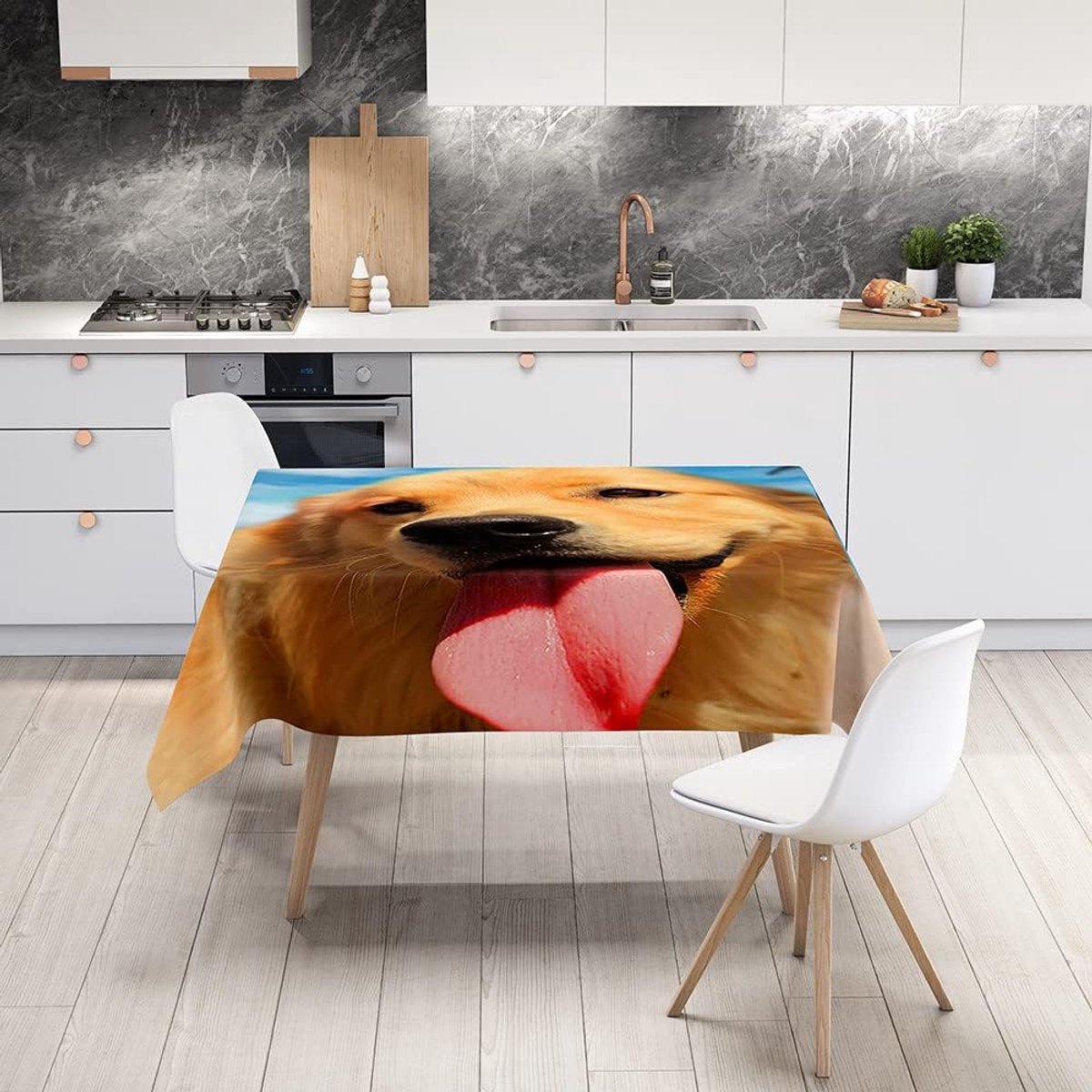 Tafelkleed Rechthoekig - Afwasbaar Kleed - Tafel Decoratie - Spatwaterdicht - 140x200cm - Geel