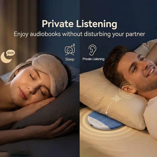 Kussen Speaker - Slaap Audio - Ontspannen Luisteren - Auto Off Timer - 9.6 x 1.1 cm - Zwart — afbeelding 4