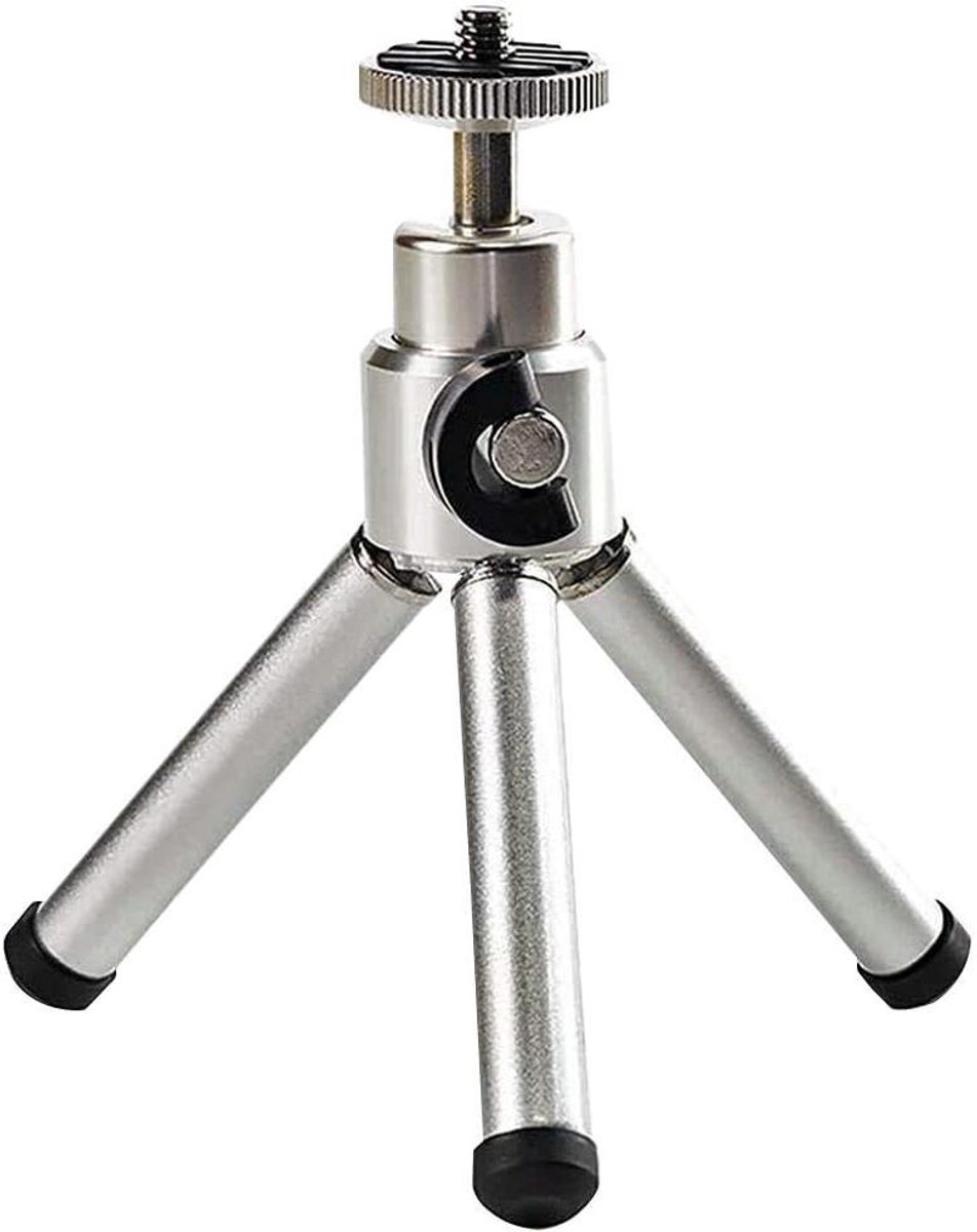 Mini Tripod - Tafelstatief Camera - Video Opnemen - Lichtgewicht Ontwerp - 115g - Grijs