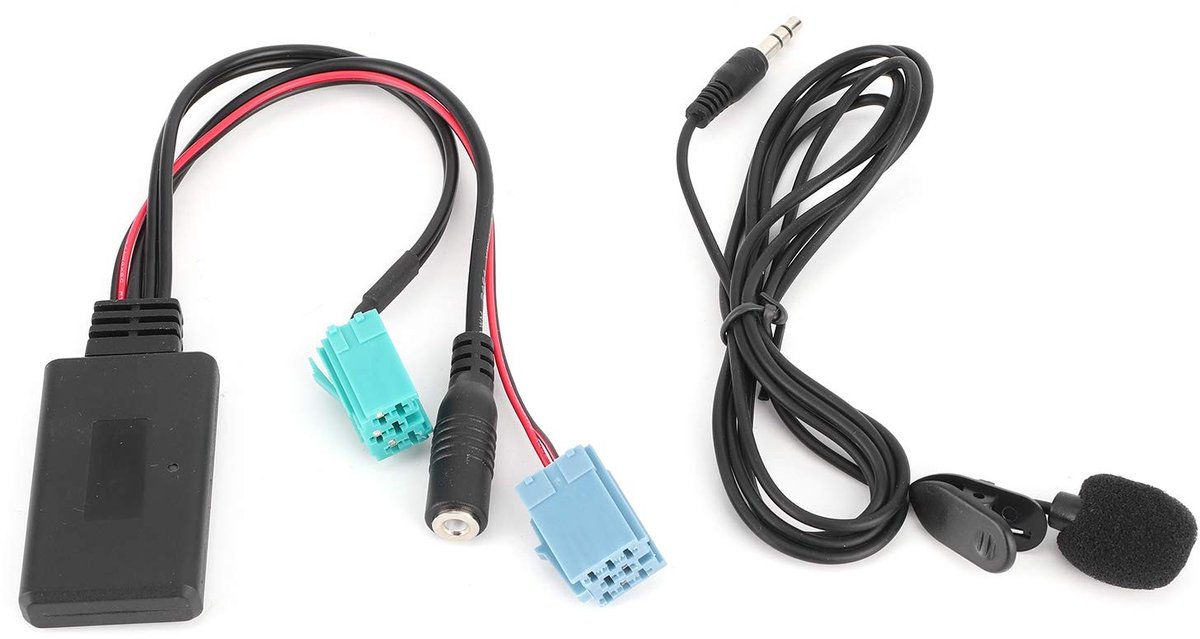 Dailygoody - 6-Pin DC12V Bluetooth Audio Kabel - Auto Stereo IN Adapter - Geschikt voor diverse modellen - Microfoon - Espace Laguna Scenic Twing